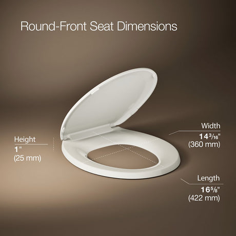 Lustra™ Quick-Release™ round-front toilet seat