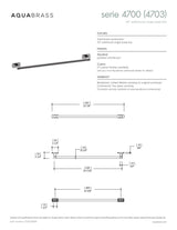24" wallmount single towel bar