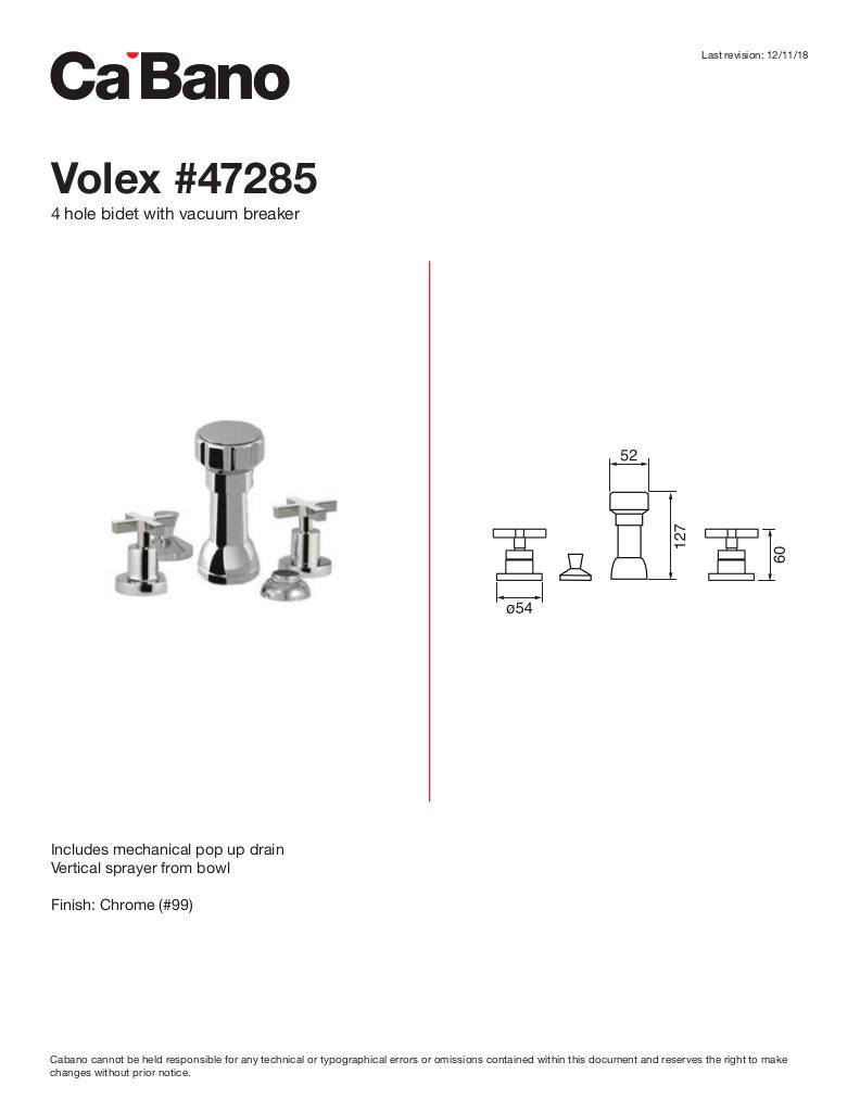 4 Hole bidet with vacuum breaker