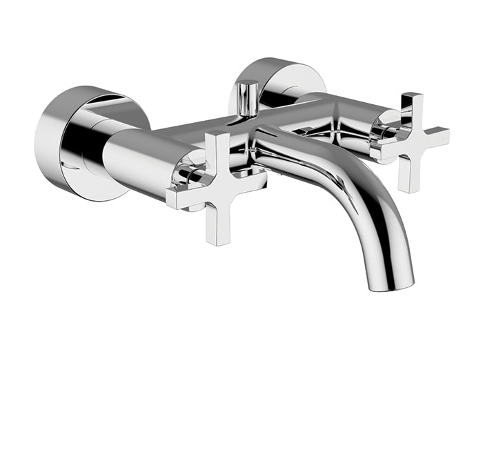 wall mount tub filler with hand shower