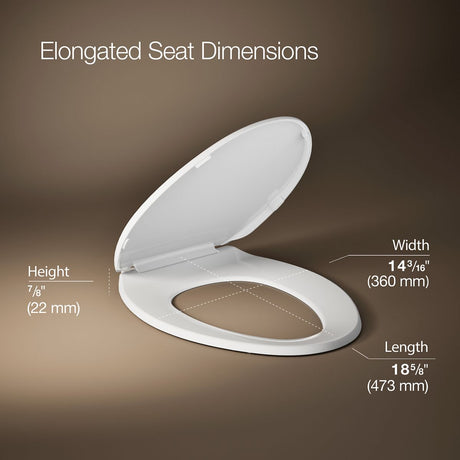 Brevia™ Quick-Release™ elongated toilet seat