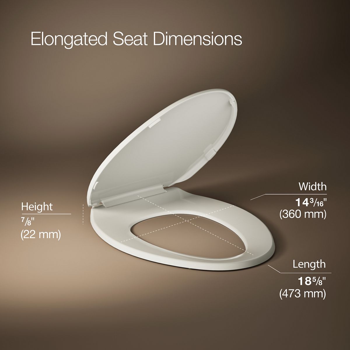 Brevia™ Quick-Release™ elongated toilet seat
