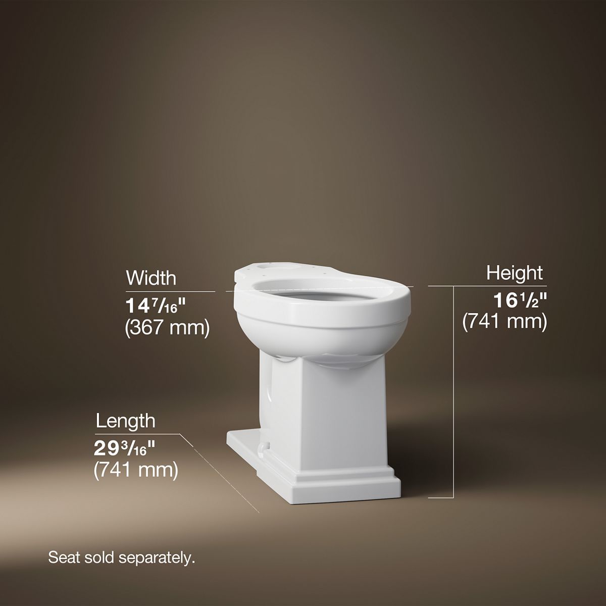 Tresham® Elongated toilet bowl