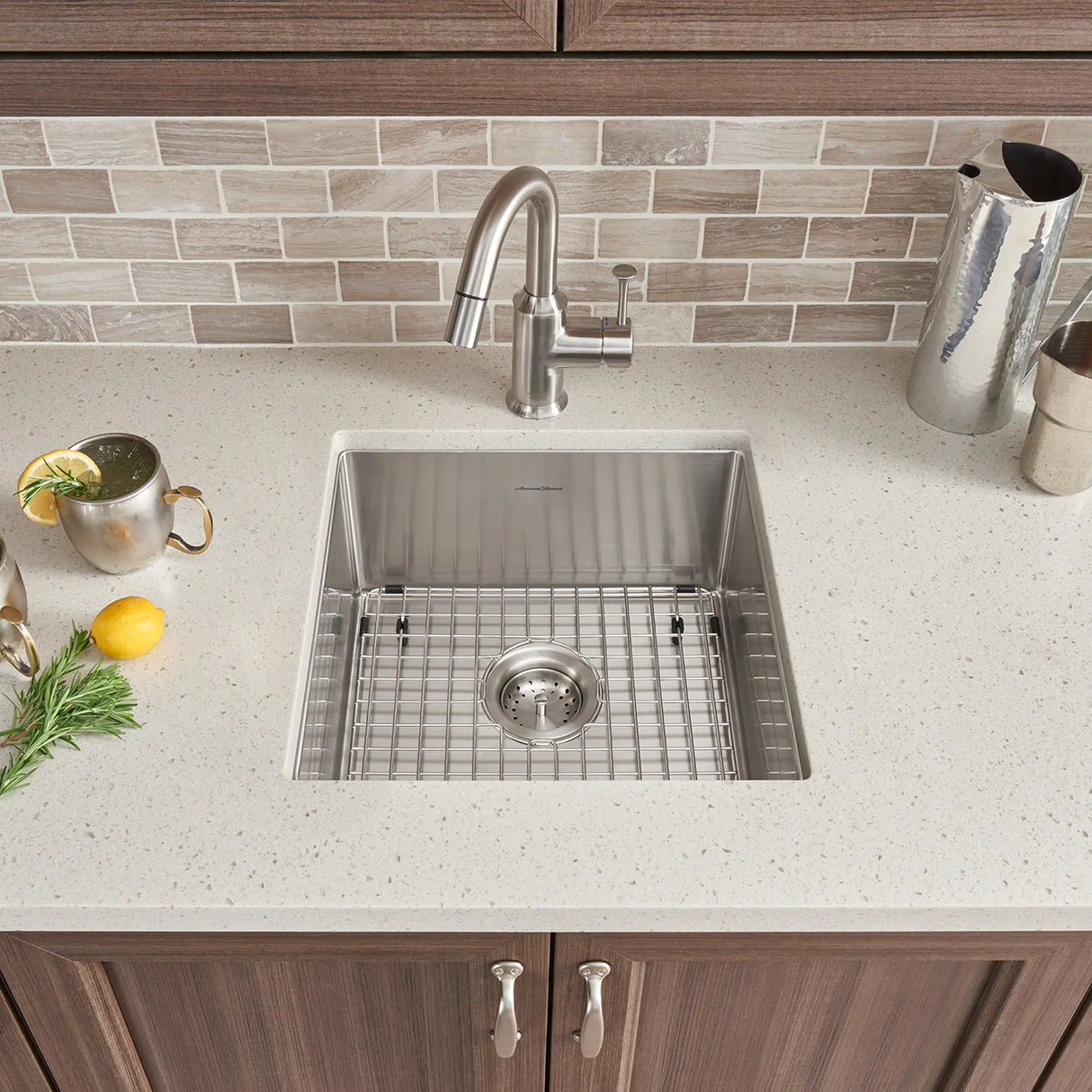 Pekoe® 17 x 17-Inch Stainless Steel Undermount Single Bowl Kitchen Sink