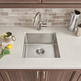 Pekoe® 17 x 17-Inch Stainless Steel Undermount Single Bowl Kitchen Sink