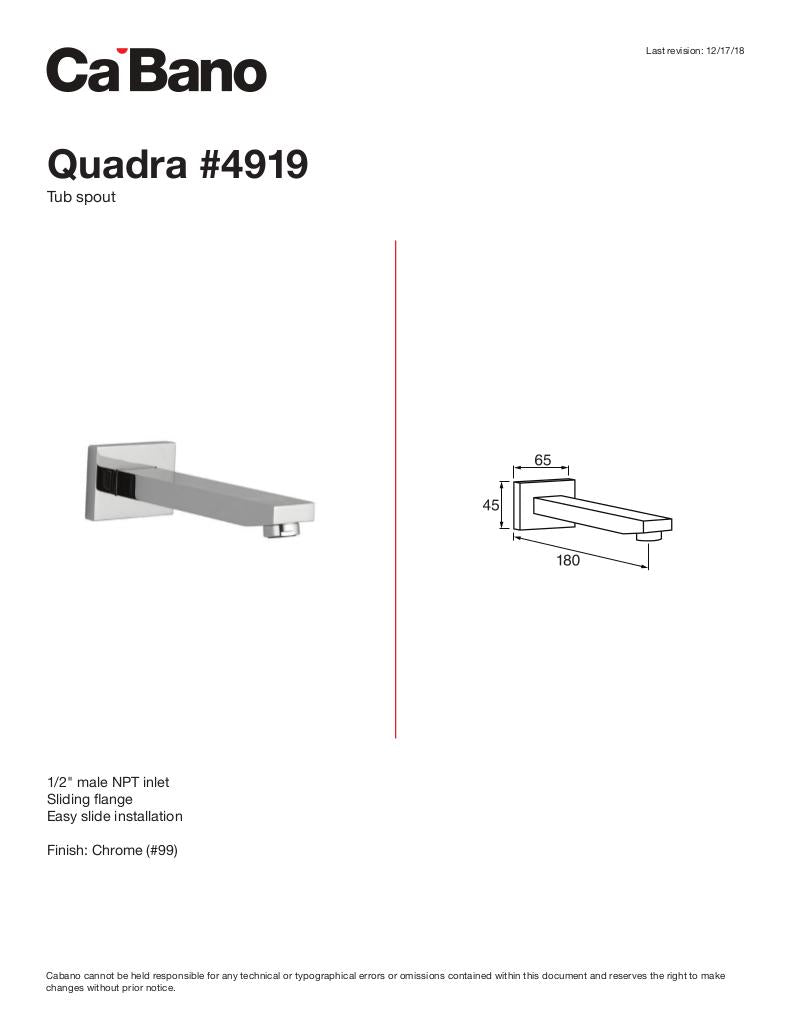 Quadra tub spout