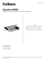 Quadra tub wall mount water fall spout/water fall shower head