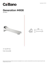 Generation tub spout