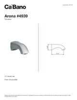 Arona tub spout