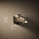 Memoirs® Stately Wall-mount bath spout with Deco design and diverter