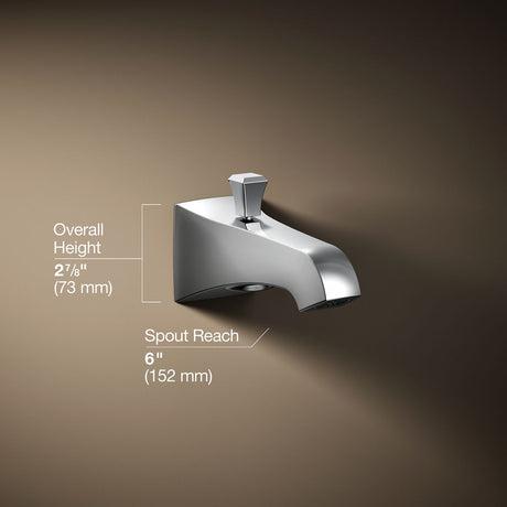 Memoirs® Stately Wall-mount bath spout with Deco design and diverter
