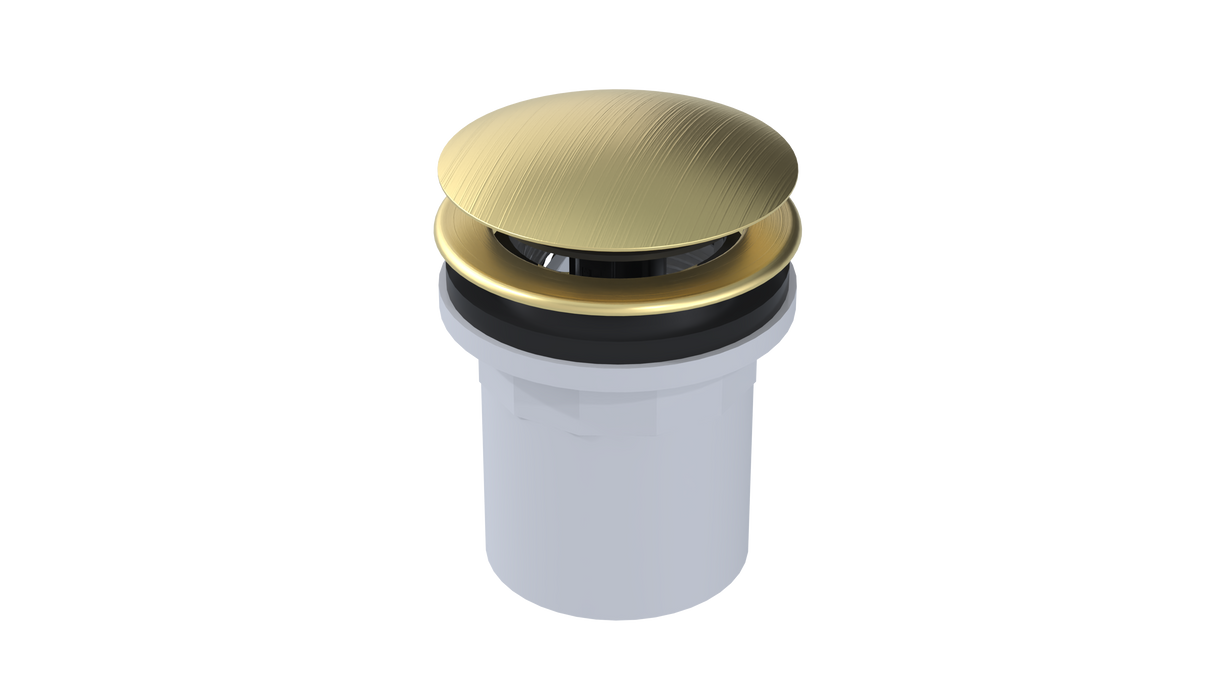 PVC Integral Waste & Overflow Clicker® Kit with Overflow, Partially Threaded Strainer (501Q)