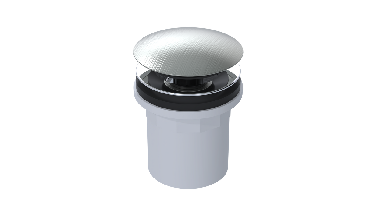 PVC Integral Waste & Overflow Clicker® Kit with Overflow, Partially Threaded Strainer (501Q)