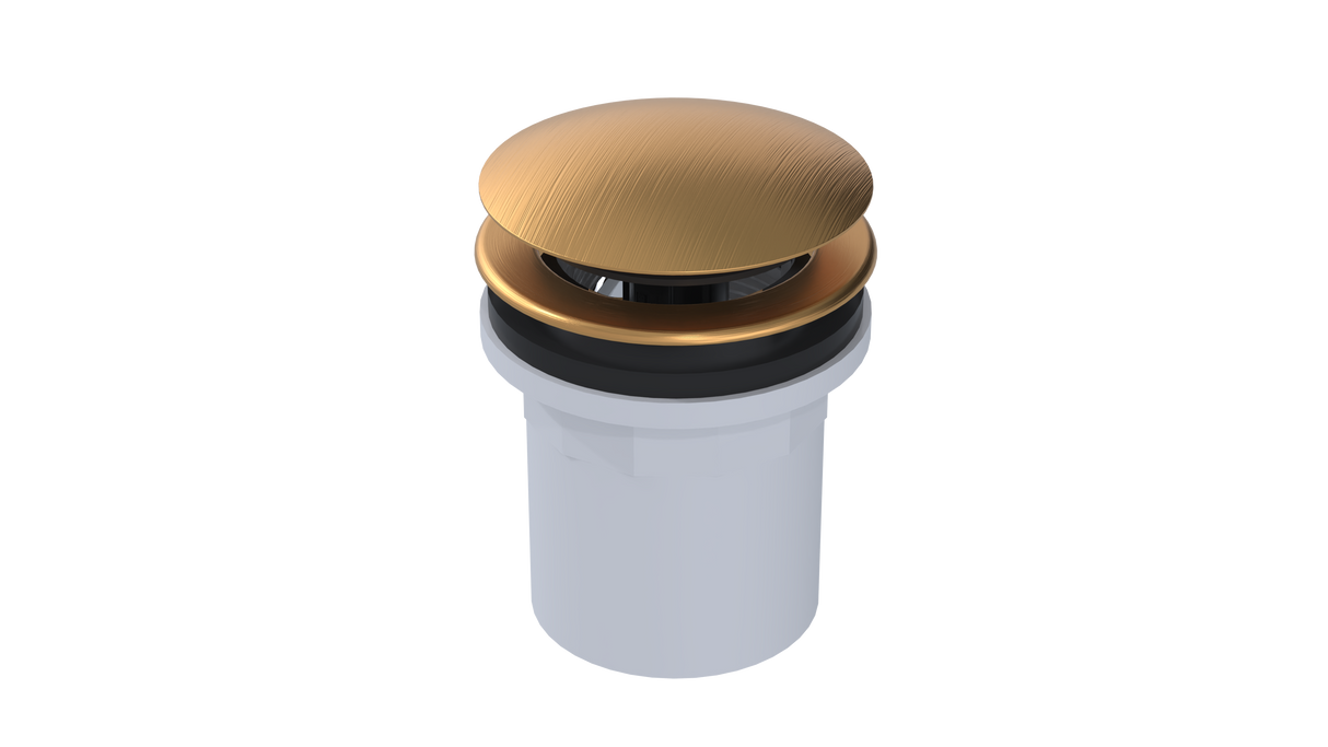 PVC Integral Waste & Overflow Clicker® Kit with Overflow, Partially Threaded Strainer (501Q)