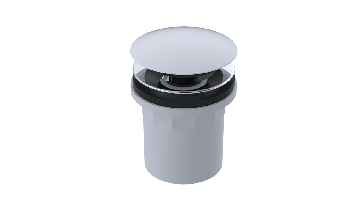 PVC Integral Waste & Overflow Clicker® Kit with Overflow, Partially Threaded Strainer (501Q-MW)