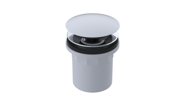 PVC Integral Waste & Overflow Clicker® Kit with Overflow, Partially Threaded Strainer (501Q-MW)