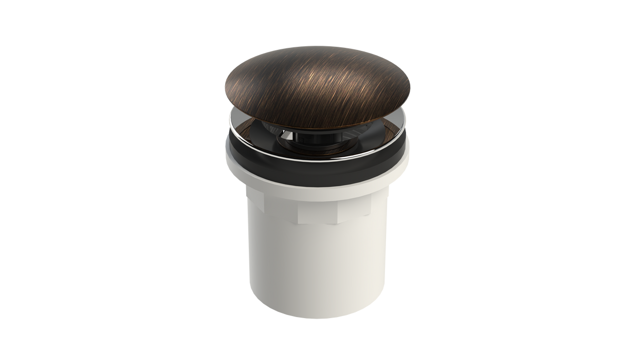 PVC Integral Waste & Overflow Clicker® Kit with Overflow, Partially Threaded Strainer (501Q)