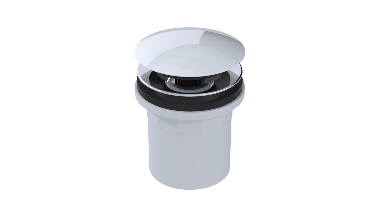 PVC Integral Waste & Overflow Clicker® Kit with Overflow, Partially Threaded Strainer (501Q)