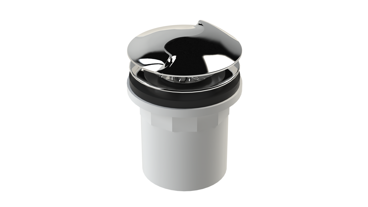 PVC Integral Waste & Overflow Twirl™ Kit with Overflow, Partially Threaded Strainer (501T)