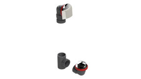 Grey PVC Offset Waste & Overflow Tip-Toe Kit (5040TIPK-CP)