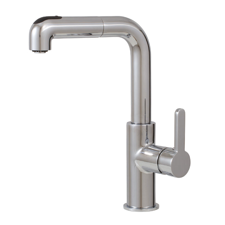 Pull-out dual stream mode kitchen faucet