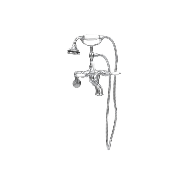 5100 SERIES Wall-Mount Tub Filler - Lever Handles - Porcelain Accents 5100-LEV