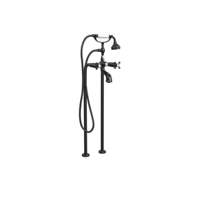 5100 SERIES Free-Standing Tub Filler - Cross Handles - Porcelain Accents 5102/3965