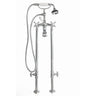 5100 SERIES Free-Standing Tub Filler with Stop Valves - Cross Handles - Porcelain Accents 5102/3970