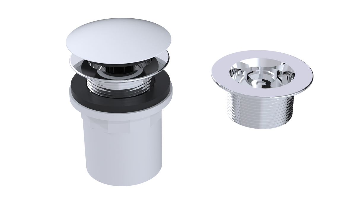 PVC Integral Waste & Overflow Clicker® Kit - Without Overflow (510Q-MW)