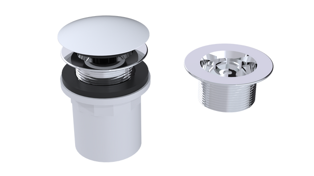 PVC Integral Waste & Overflow Clicker® Kit - Without Overflow (510Q-MW)