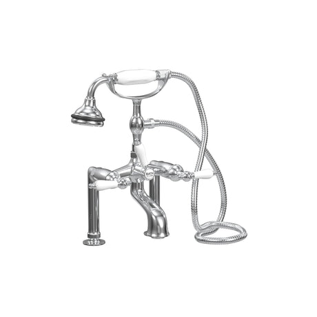 5100 SERIES Extra-Tall Deck-Mount Tub Filler - Lever Handles - Porcelain Accents 5112-LEV
