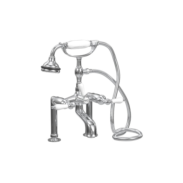 5100 SERIES Extra-Tall Deck-Mount Tub Filler - Lever Handles - Porcelain Accents 5112-LEV