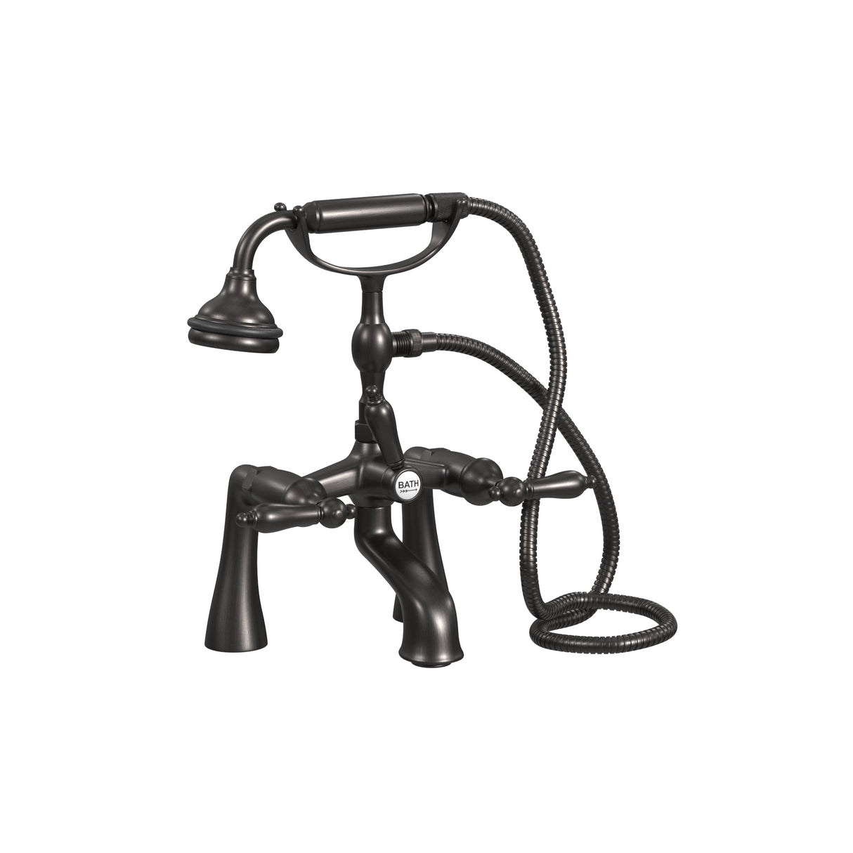 5100 SERIES Offset Deck-Mount Tub Filler - Lever Handles - Metal Accents 5121-LEV