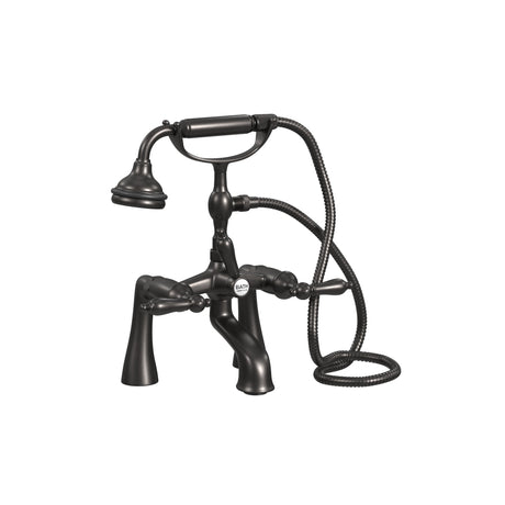 5100 SERIES Offset Deck-Mount Tub Filler - Lever Handles - Metal Accents 5121-LEV