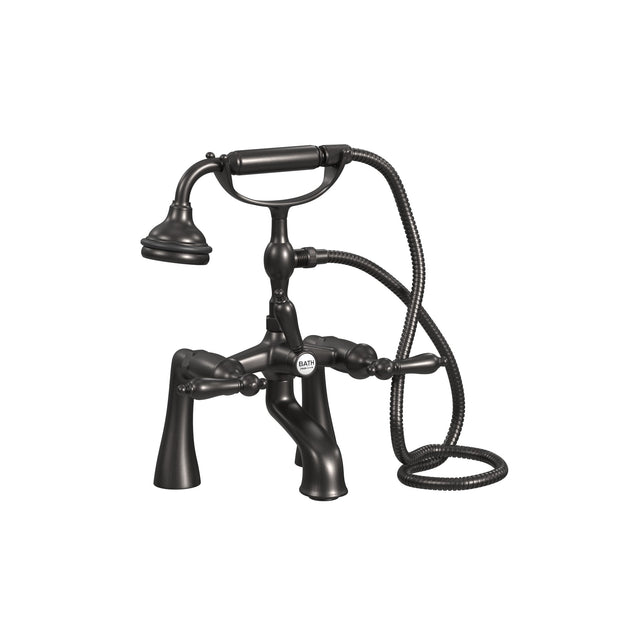 5100 SERIES Offset Deck-Mount Tub Filler - Lever Handles - Metal Accents 5121-LEV