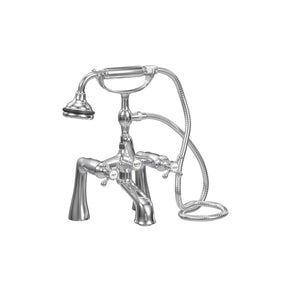 5100 SERIES Offset Deck-Mount Tub Filler - Cross Handles - Metal Accents 5121