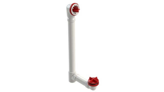PVC Offset Waste & Overflow Testable Rough-In Extended (5121TDRI-20)