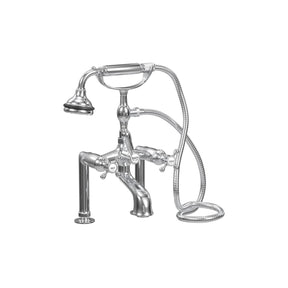 5100 SERIES Extra-Tall Deck-Mount Tub Filler - Cross Handles - Metal Accents 5127