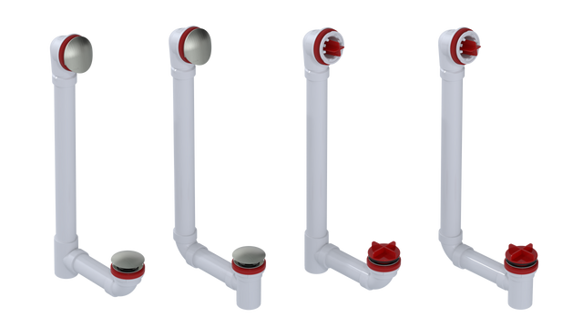 PVC Total 1™ Waste & Overflow Testable Rough-In w/Trim EXTENDED (5132TDQ-20BN)