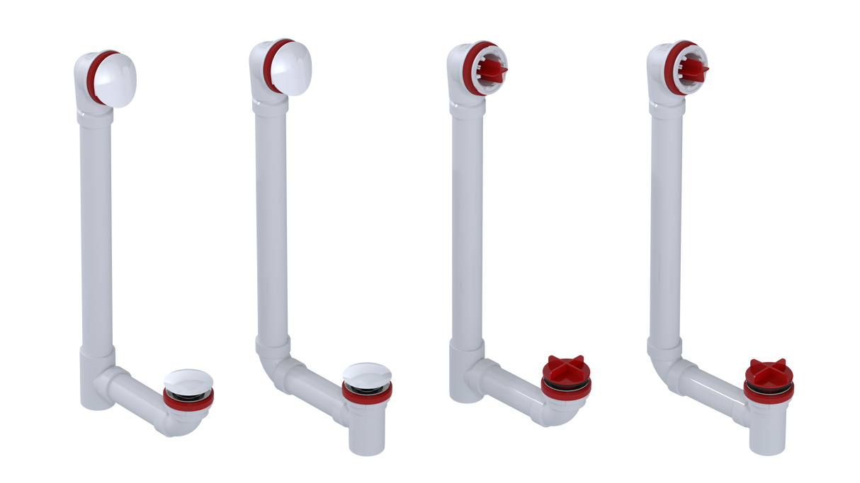 PVC Total 1™ Waste & Overflow Testable Rough-In w/Trim EXTENDED (5132TDQ-20W)