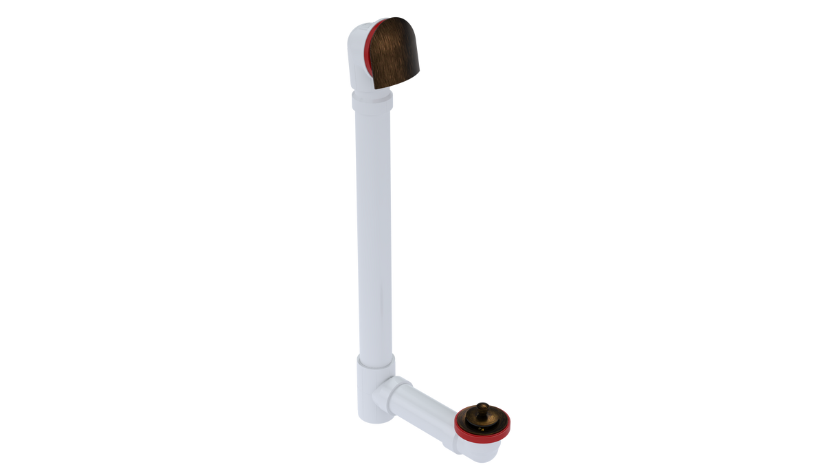 PVC OFFSET WASTE & OVERFLOW LIFT & TURN EXTENDED (5150L-20VB)