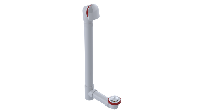 PVC OFFSET WASTE & OVERFLOW LIFT & TURN EXTENDED (5150L-20W)