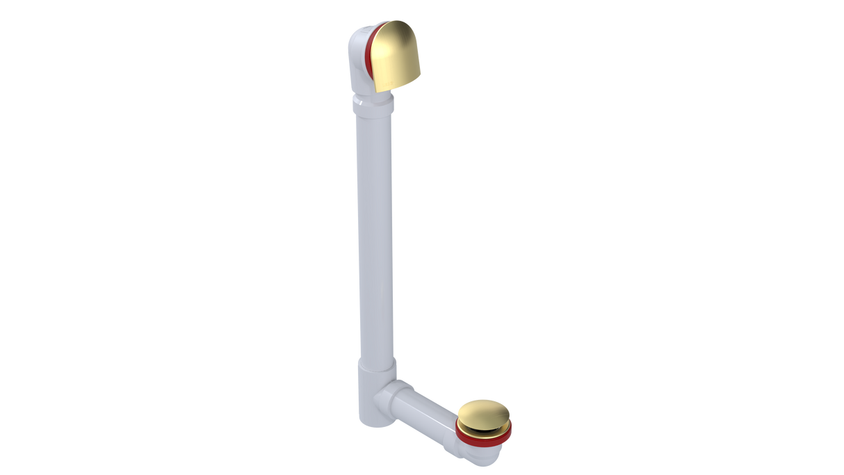 PVC OFFSET WASTE & OVERFLOW CLICKER® EXTENDED (5150Q-20BG)