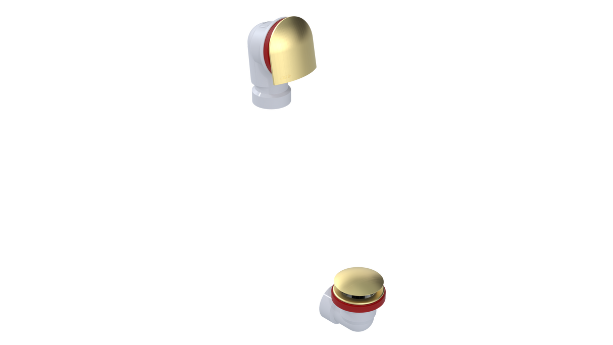 PVC OFFSET WASTE & OVERFLOW CLICKER® HALF KIT (5150QHK)