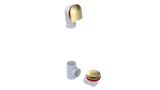 PVC OFFSET WASTE & OVERFLOW CLICKER® KIT (5150QK)