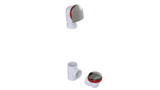 PVC OFFSET WASTE & OVERFLOW TIP-TOE KIT (5150TIPK)