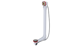 PVC OFFSET WASTE & OVERFLOW ROUGH-IN CABLE-DRIVE - COMPLETE (WITH PIPE, WITH TEE) (5151CRI-27)