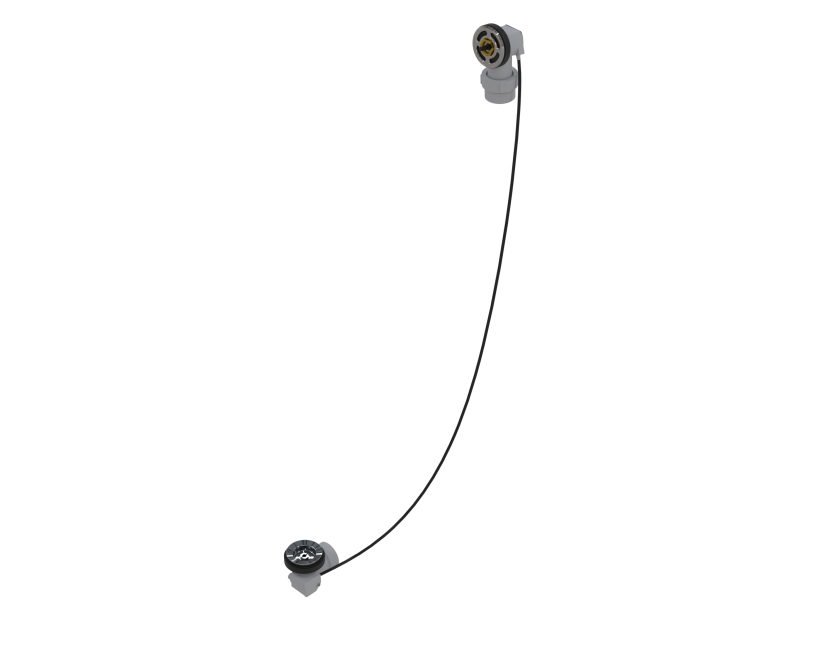 PVC OFFSET WASTE & OVERFLOW ROUGH-IN CABLE-DRIVE - HALF KIT (LESS PIPE, LESS TEE) (5151CRI-45HK)