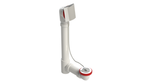 PVC OFFSET WASTE & OVERFLOW PLUG & CHAIN (5151CS-CP)