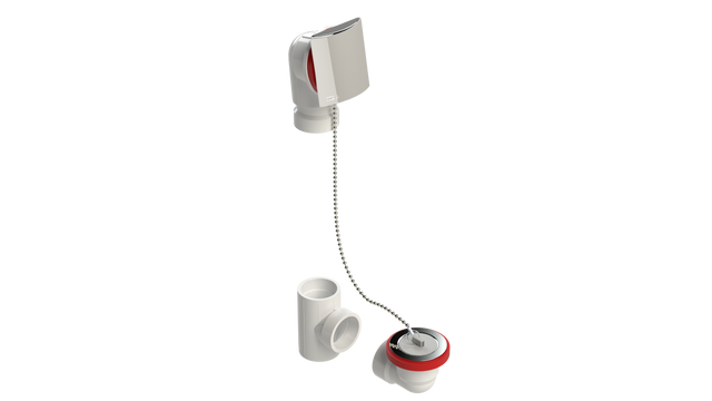 PVC OFFSET WASTE & OVERFLOW PLUG & CHAIN KIT (5151CSK-CP)
